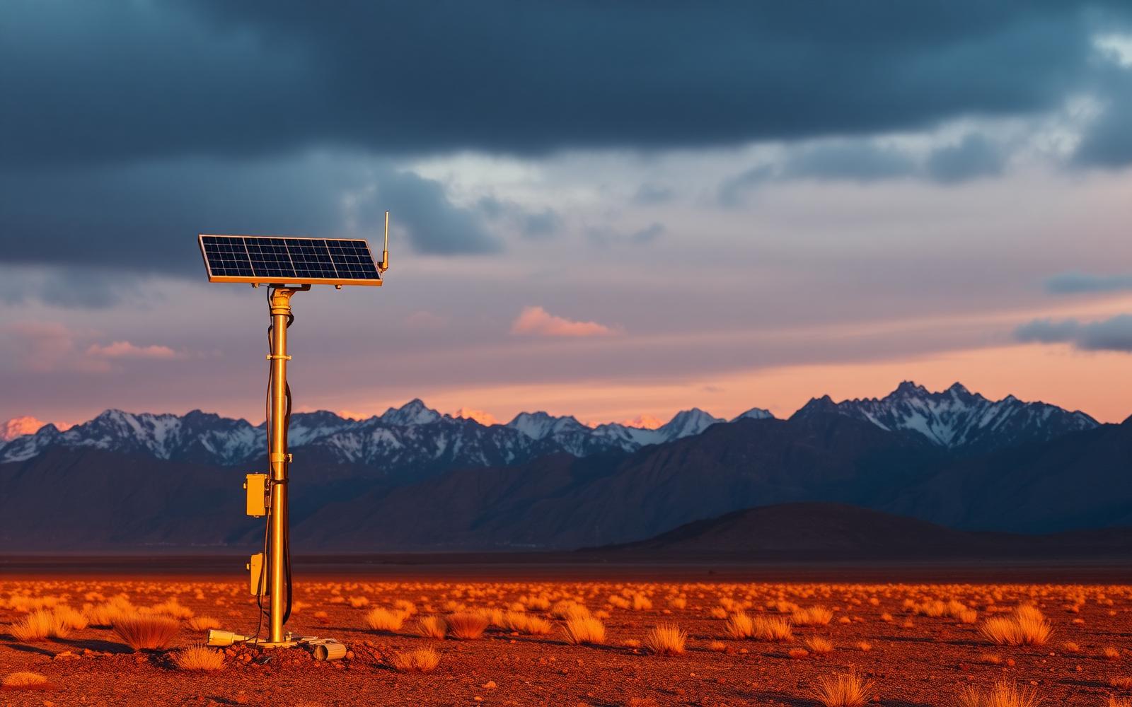 Solar-powered IBEX sensor on a remote site